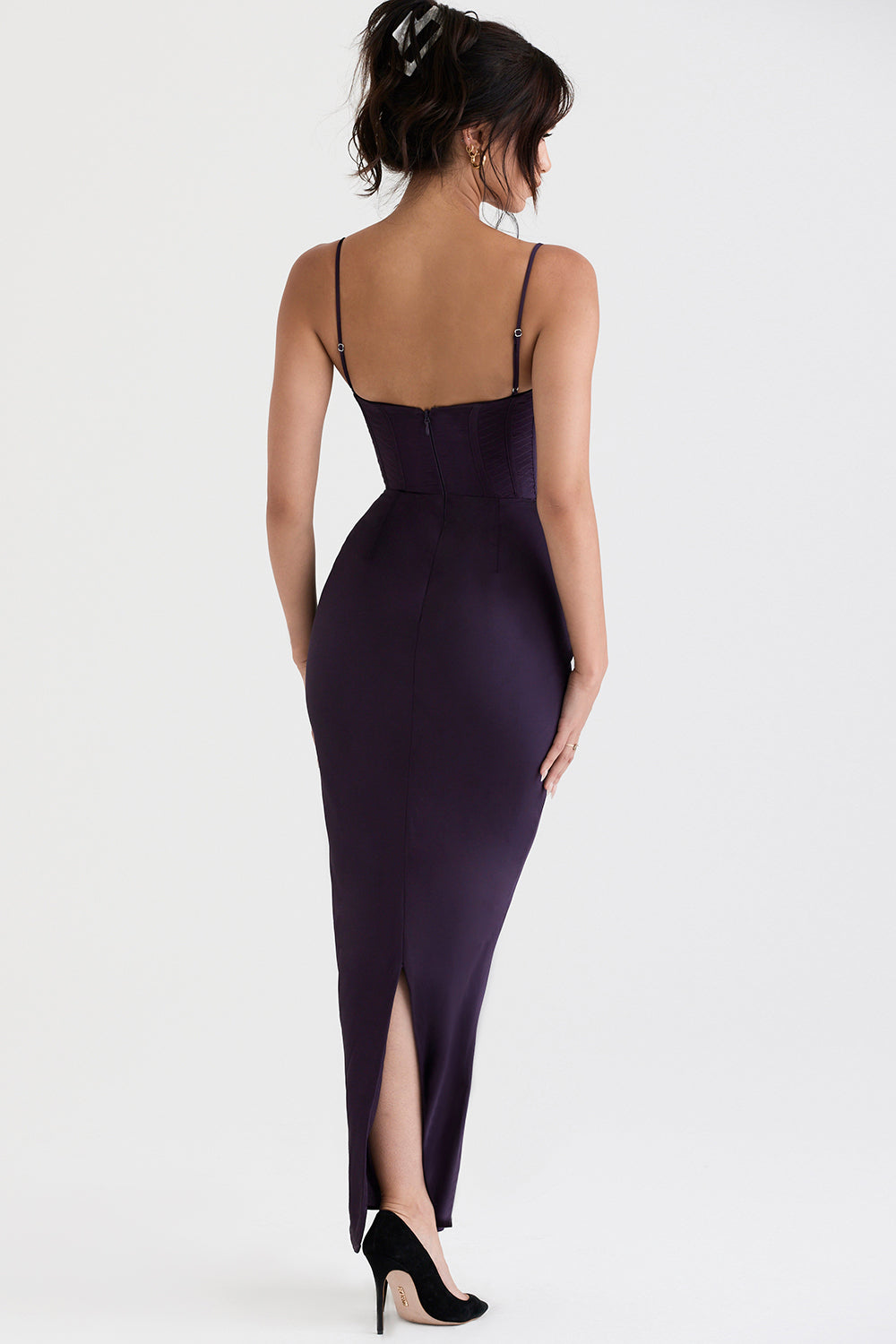 GR | Maxi dress with off-the-shoulder design