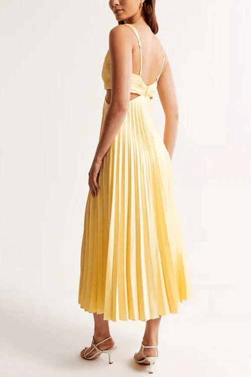 GR | Dress with pleated collar, women's evening dress