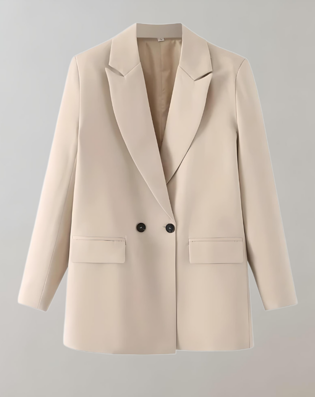 GR | Comfortable solid color formal plus size collar blazer
