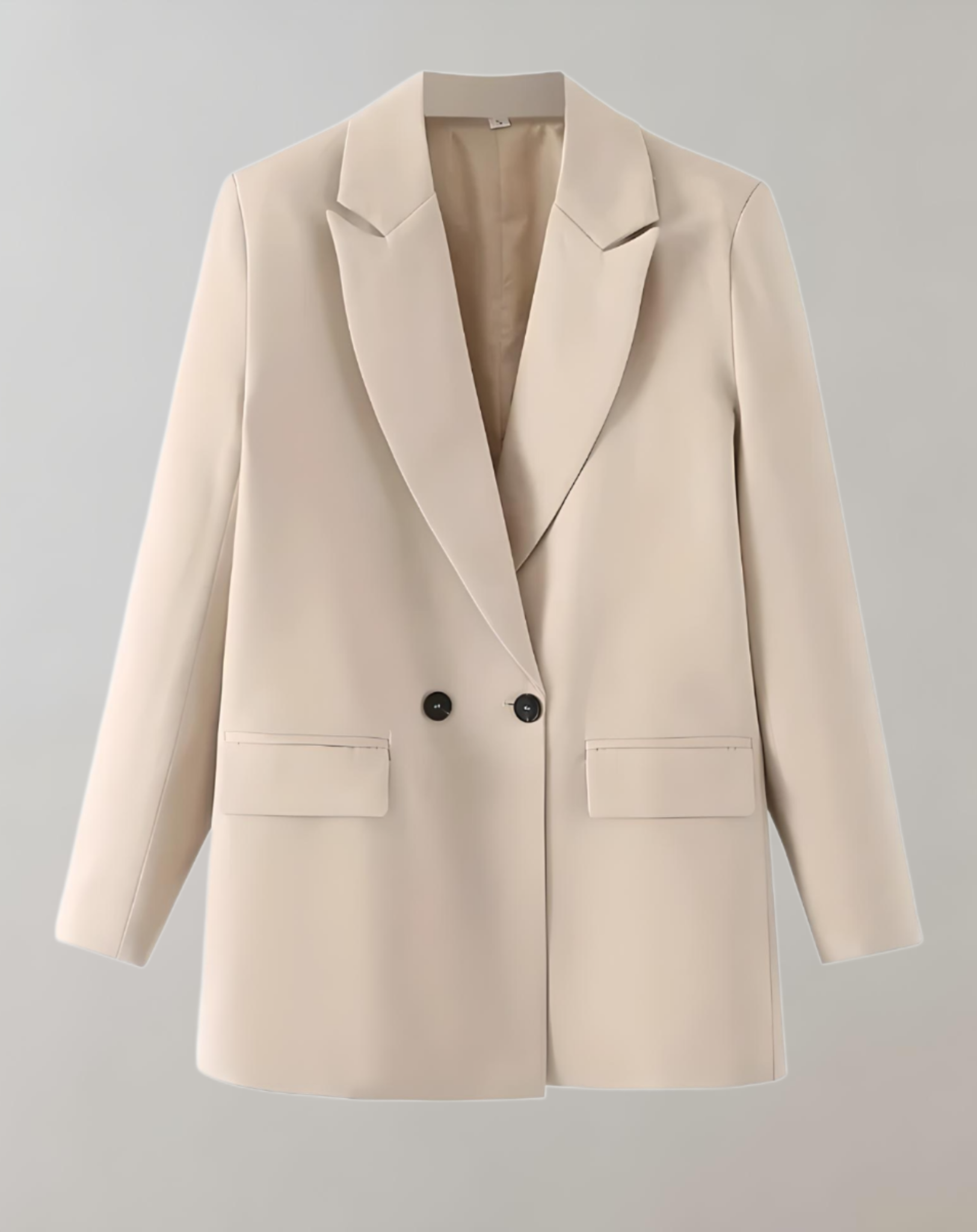 GR | Comfortable solid color formal plus size collar blazer