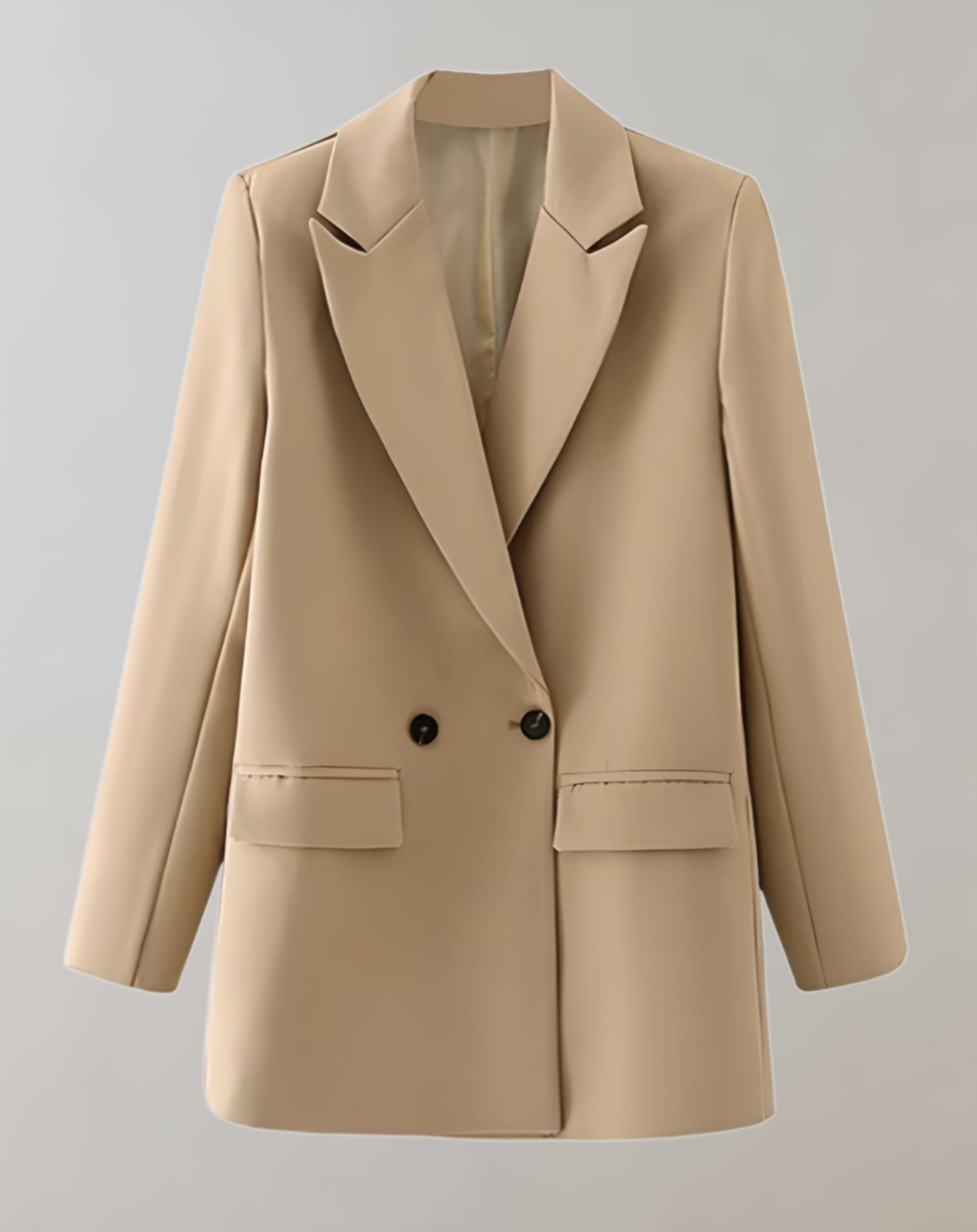 GR | Comfortable solid color formal plus size collar blazer