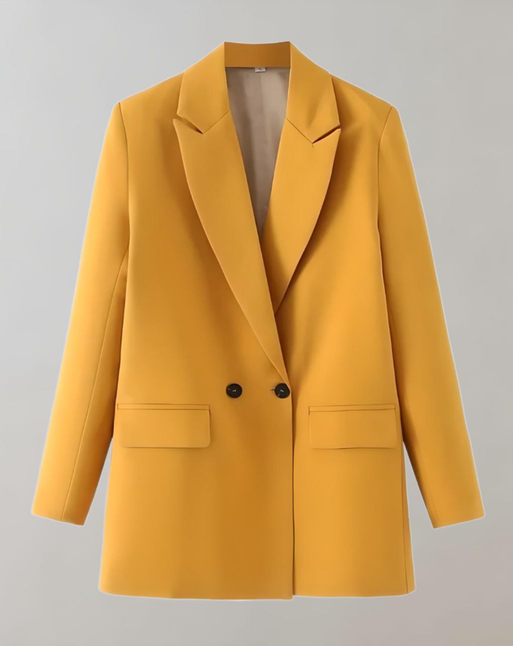 GR | Comfortable solid color formal plus size collar blazer