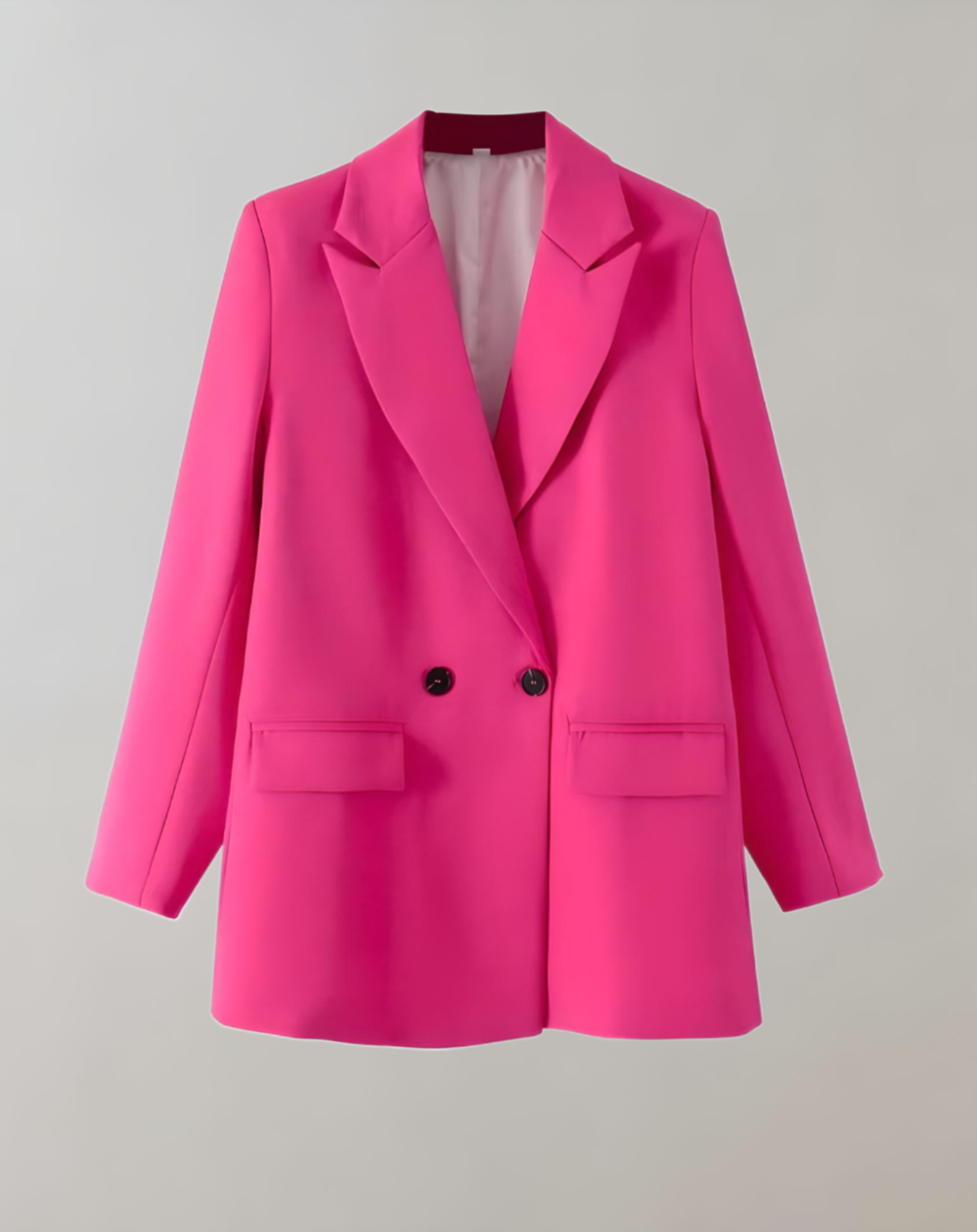 GR | Comfortable solid color formal plus size collar blazer