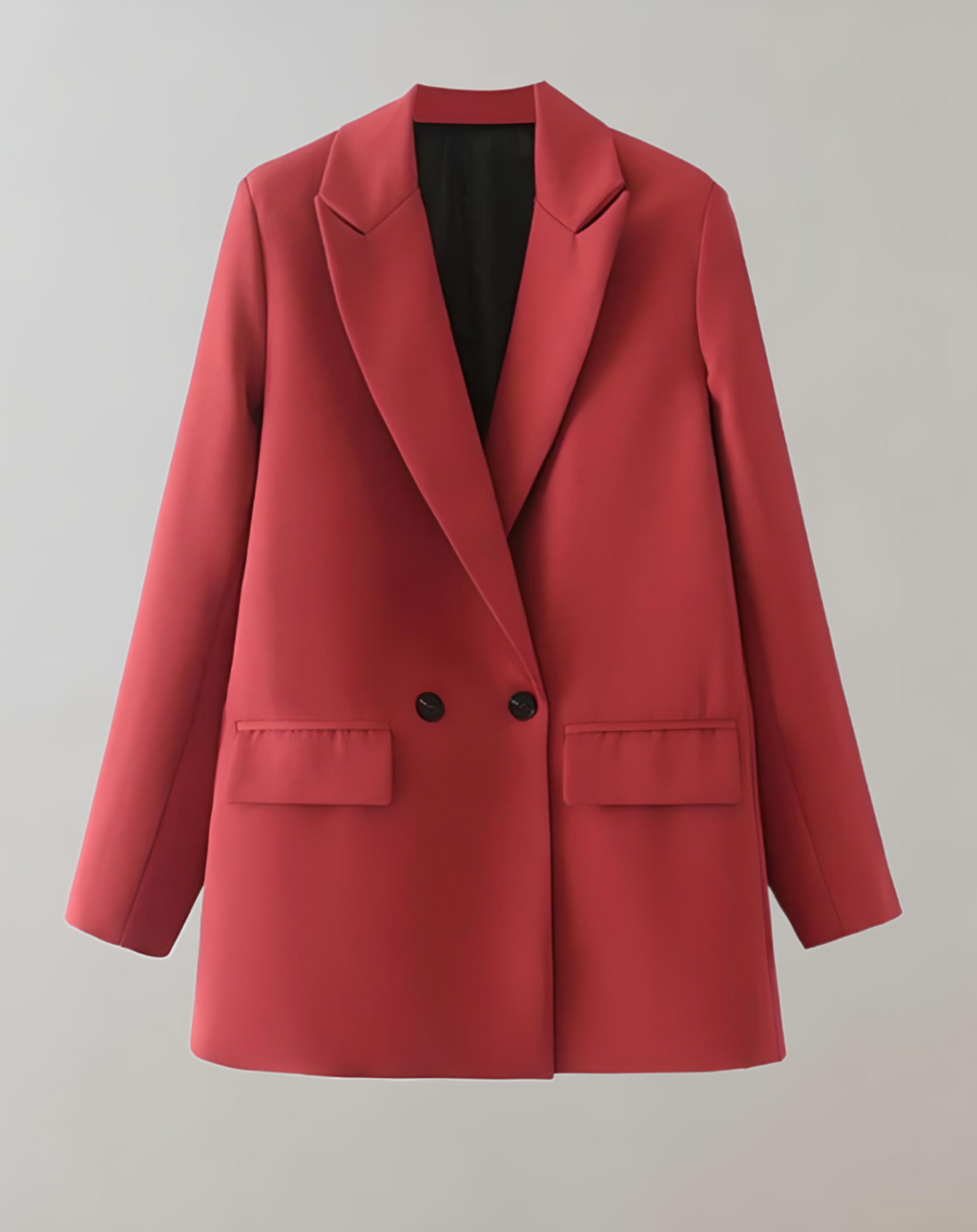 GR | Comfortable solid color formal plus size collar blazer