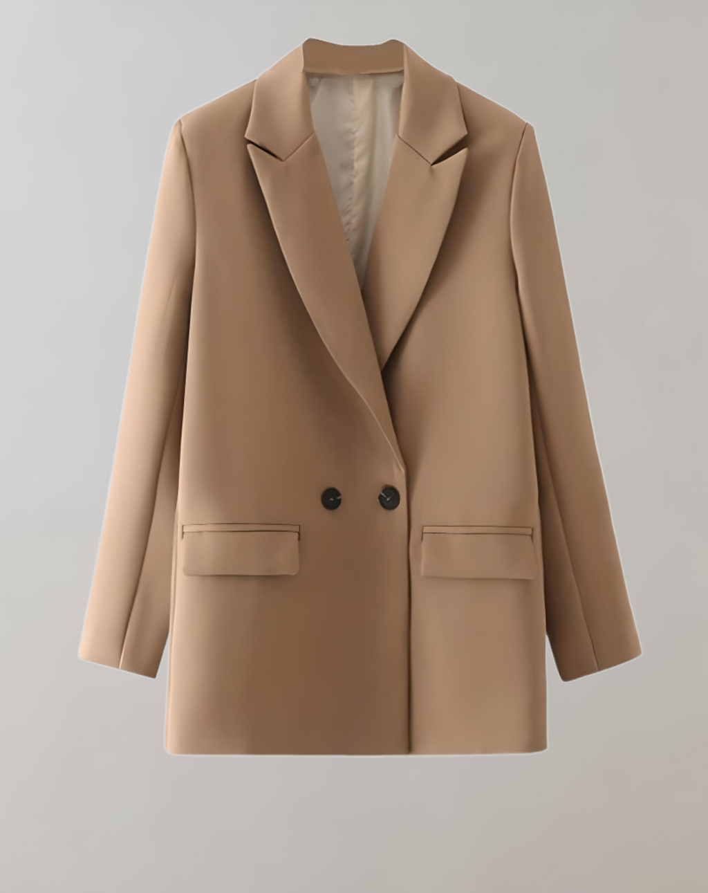 GR | Comfortable solid color formal plus size collar blazer