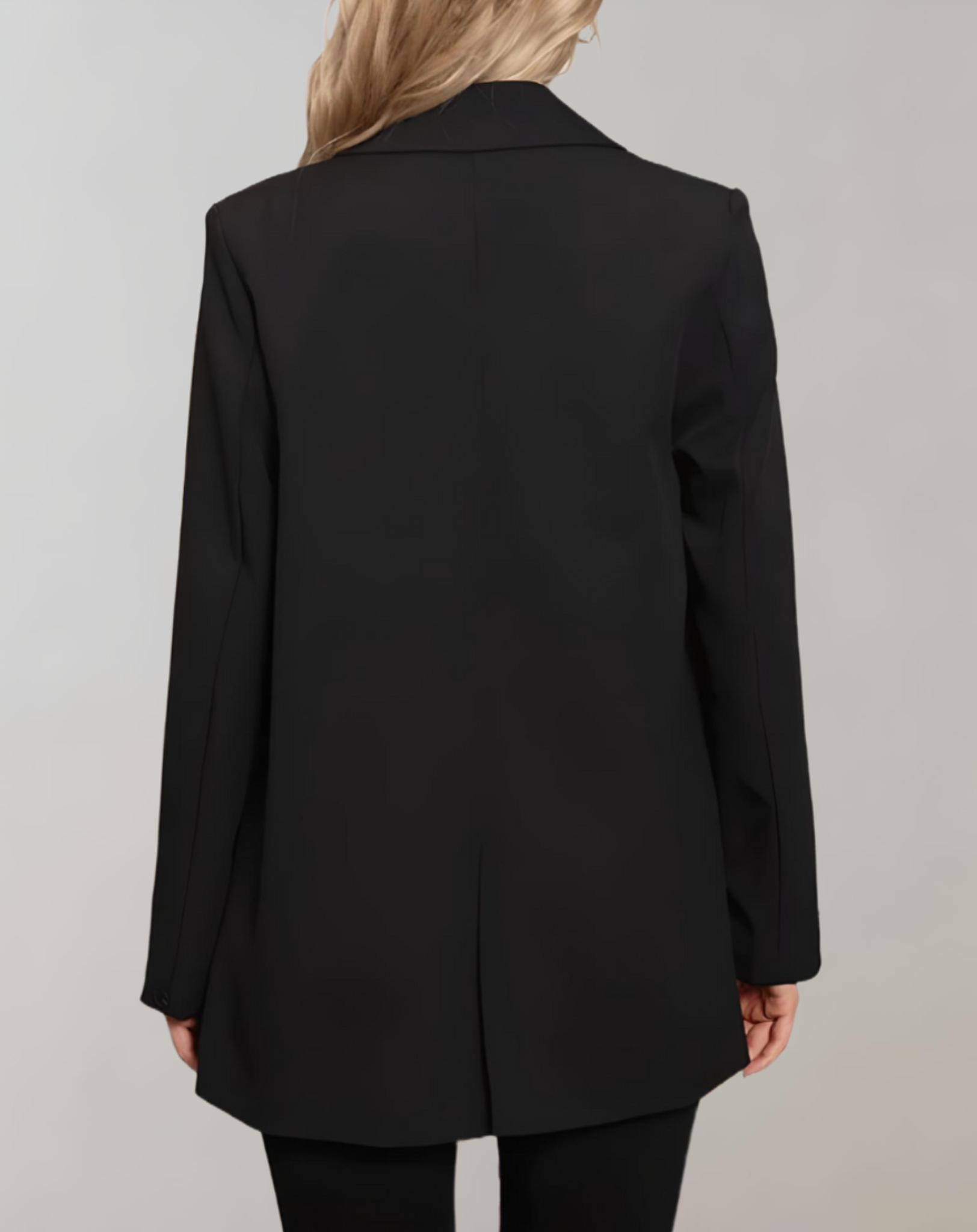 GR | Comfortable solid color formal plus size collar blazer