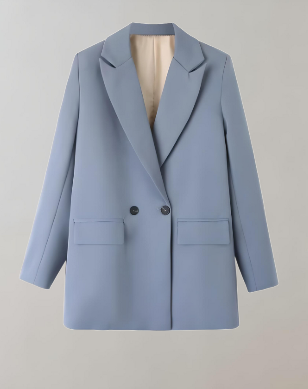 GR | Comfortable solid color formal plus size collar blazer
