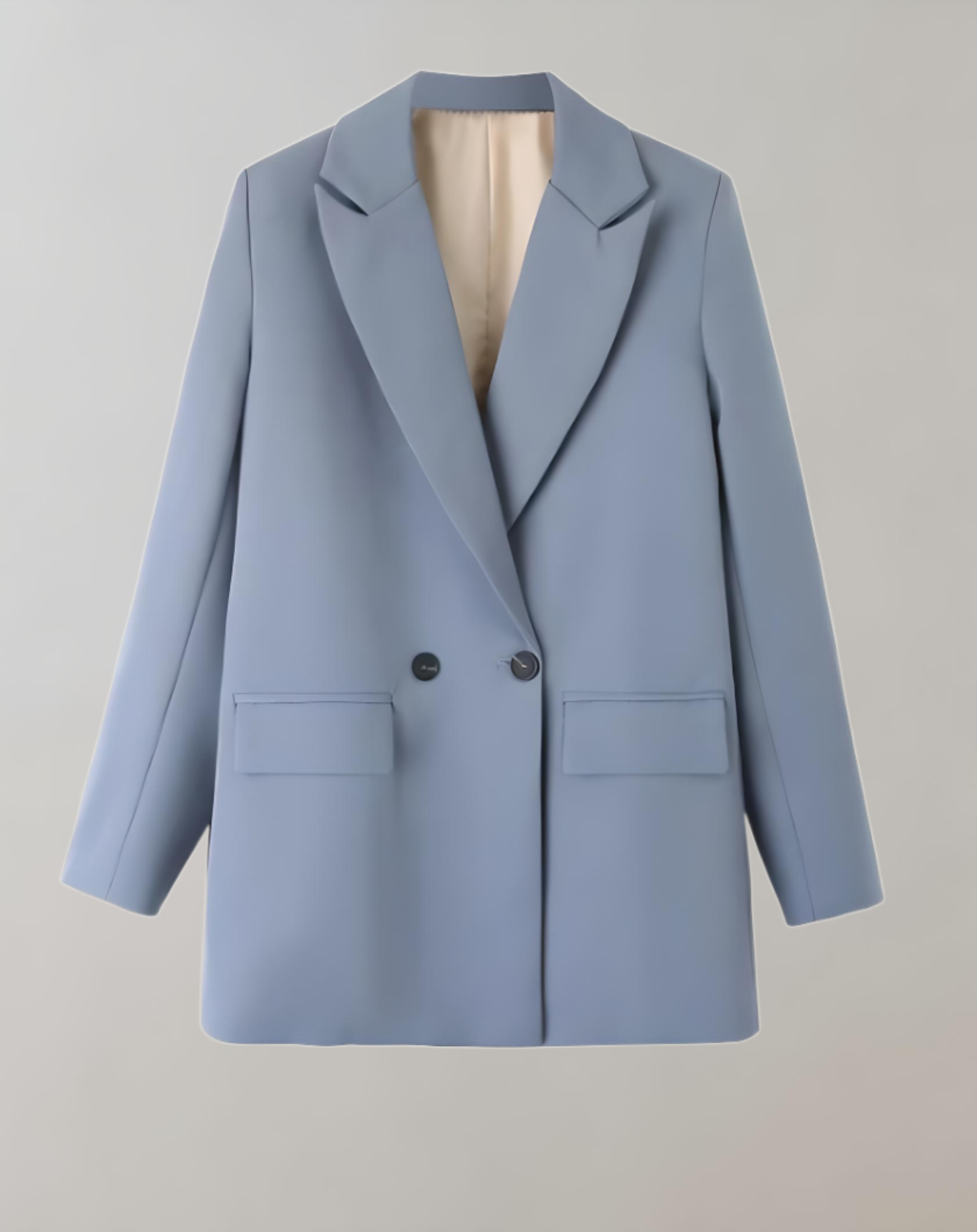 GR | Comfortable solid color formal plus size collar blazer