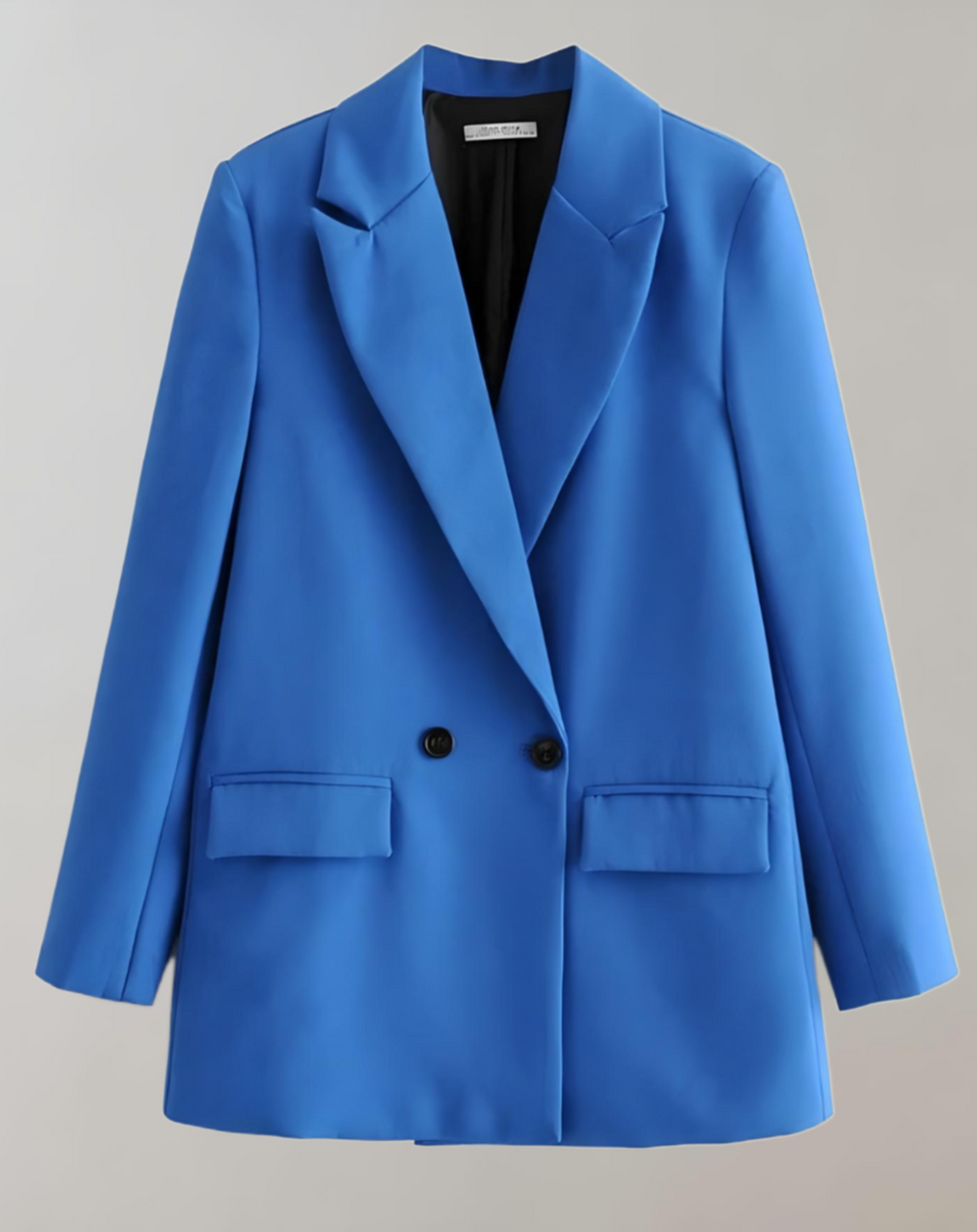 GR | Comfortable solid color formal plus size collar blazer