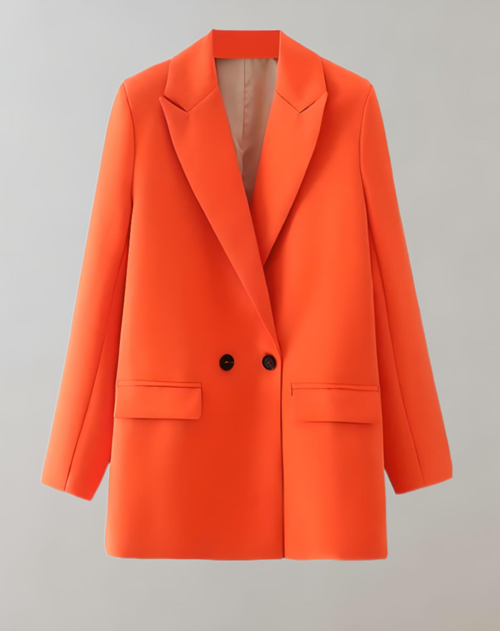 GR | Comfortable solid color formal plus size collar blazer