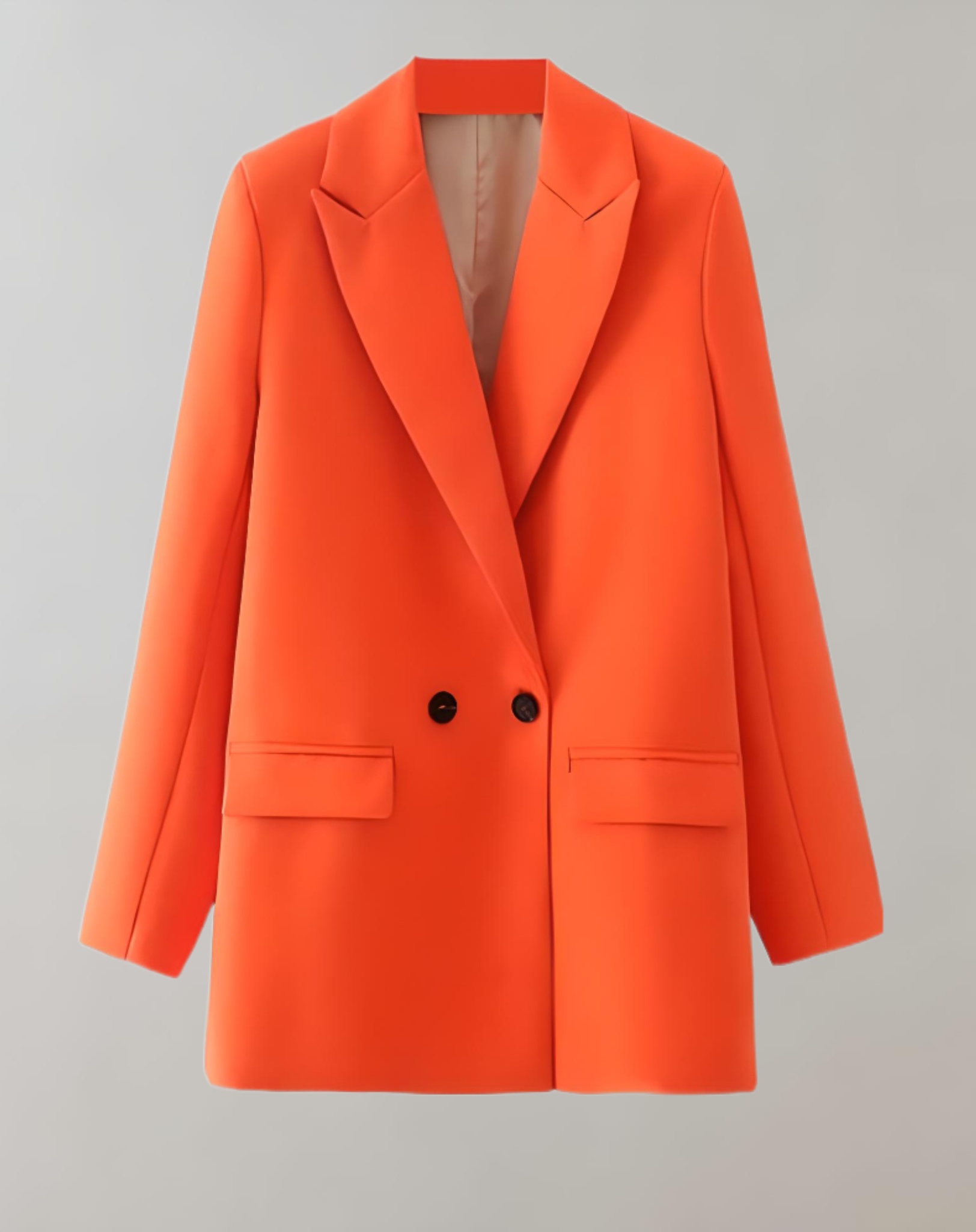 GR | Comfortable solid color formal plus size collar blazer