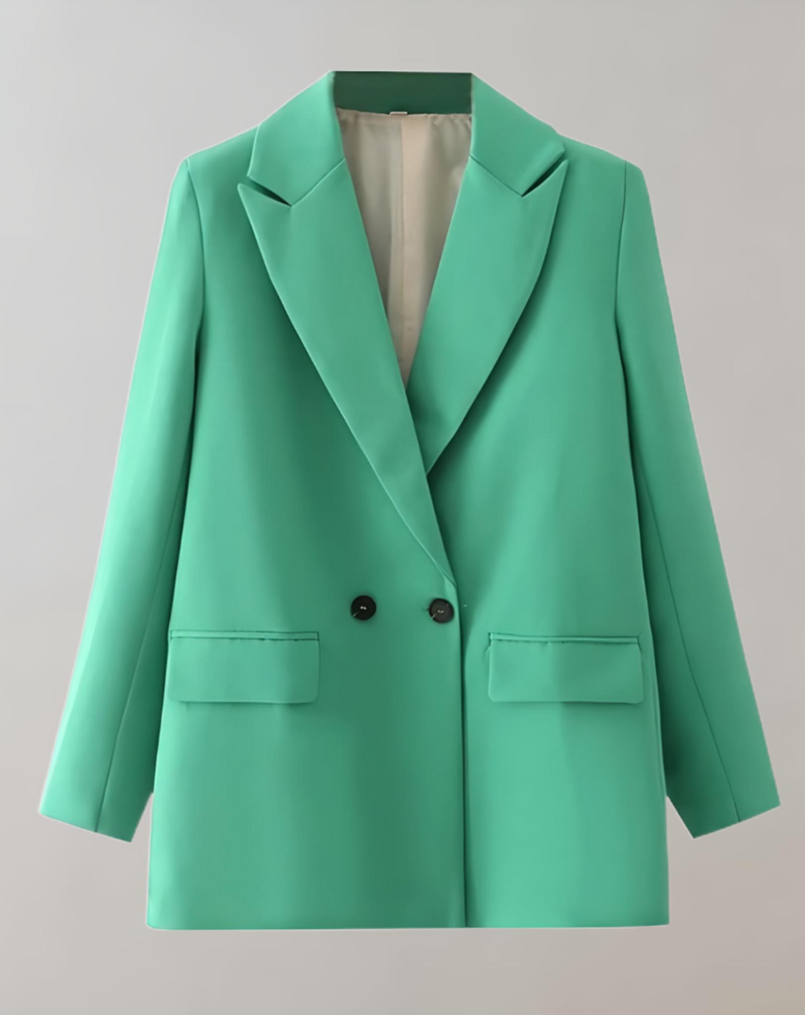 GR | Comfortable solid color formal plus size collar blazer