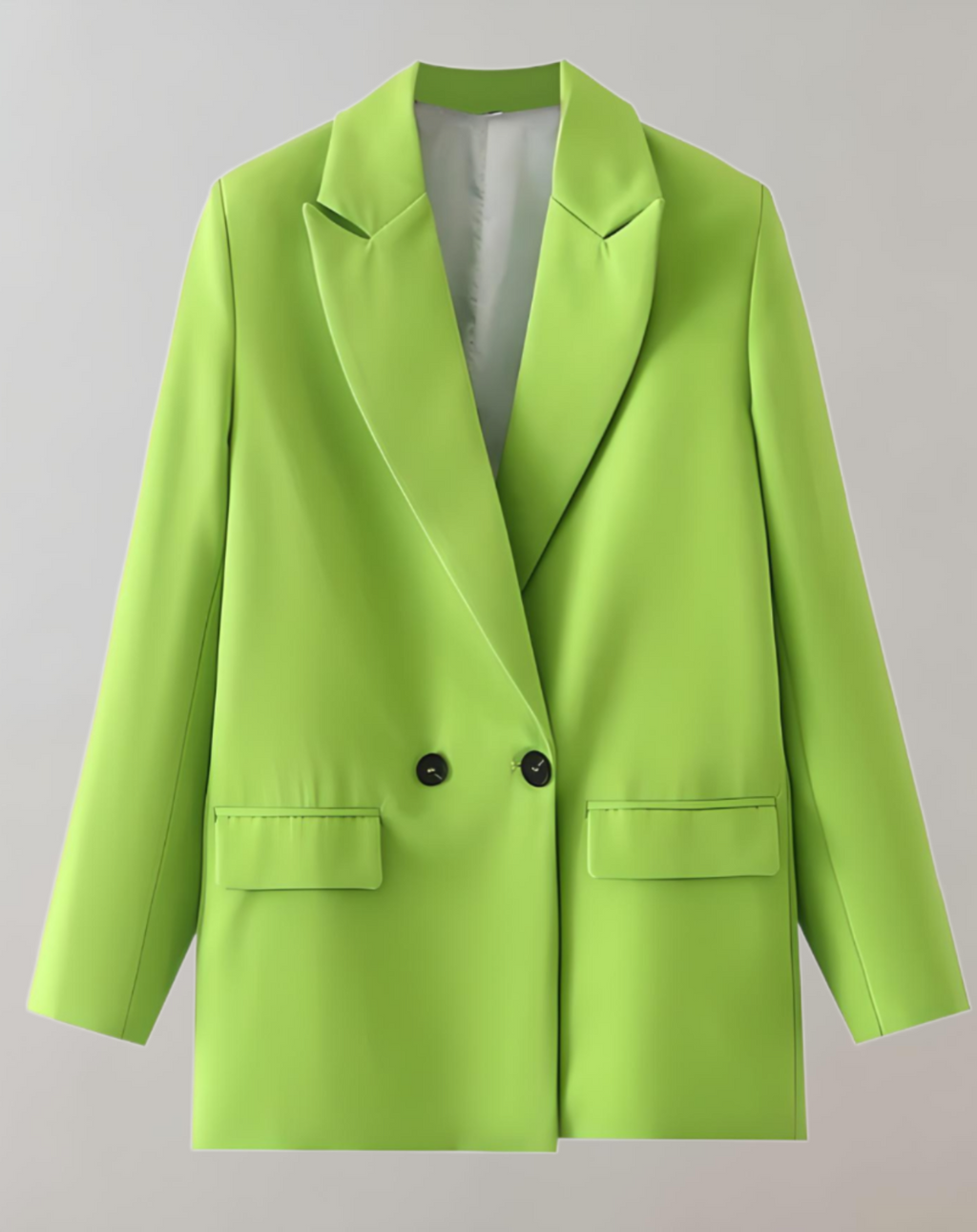GR | Comfortable solid color formal plus size collar blazer