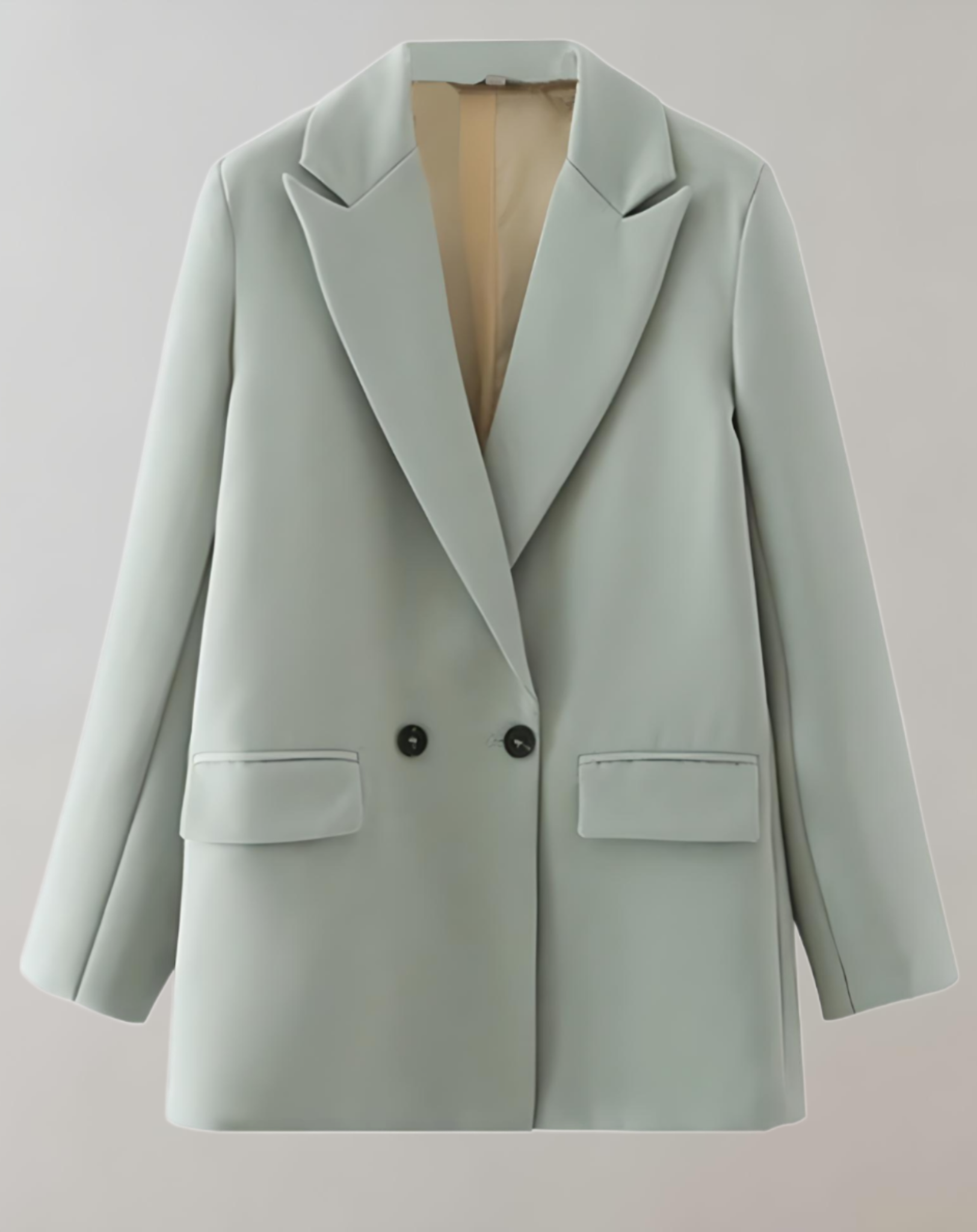 GR | Comfortable solid color formal plus size collar blazer