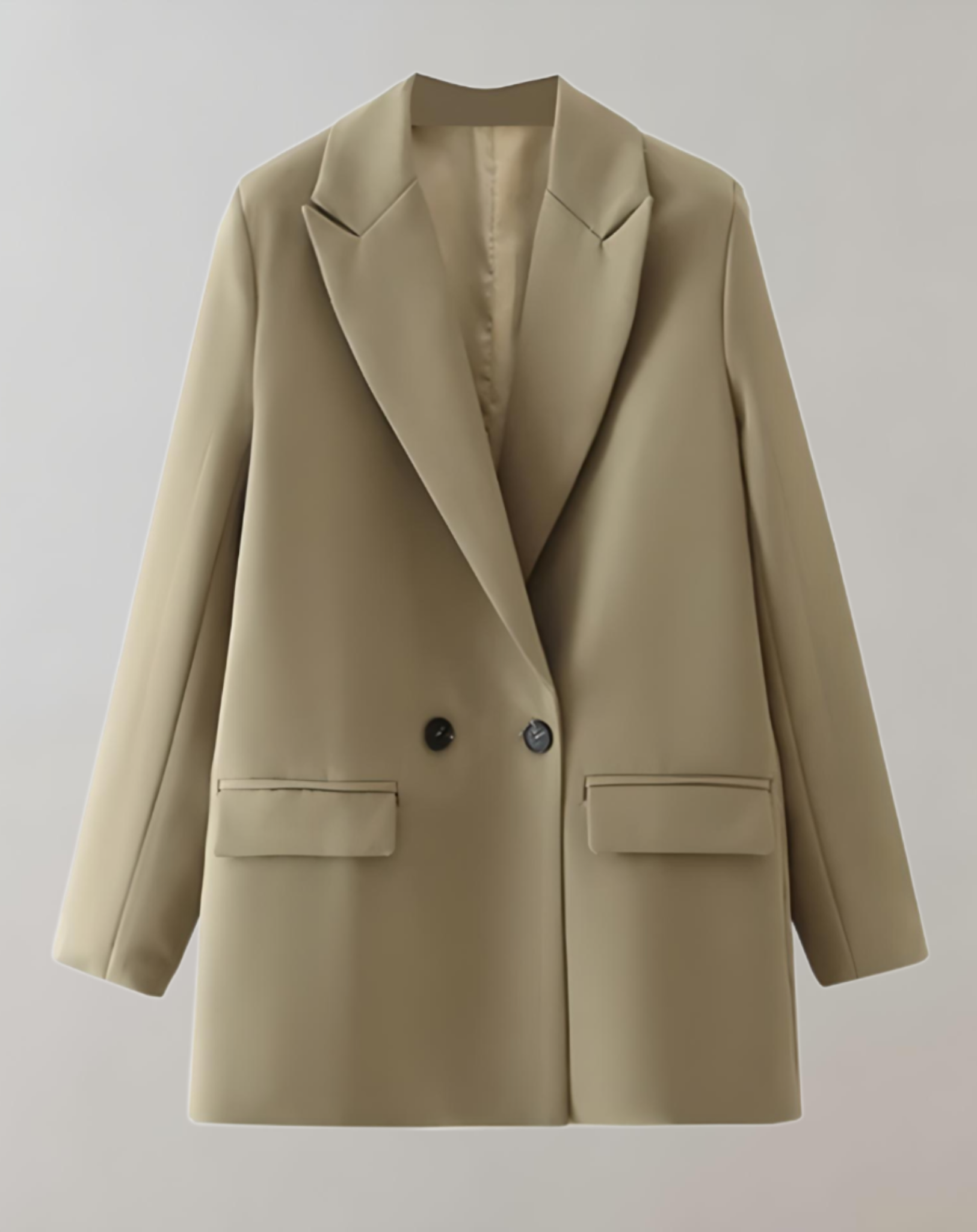 GR | Comfortable solid color formal plus size collar blazer