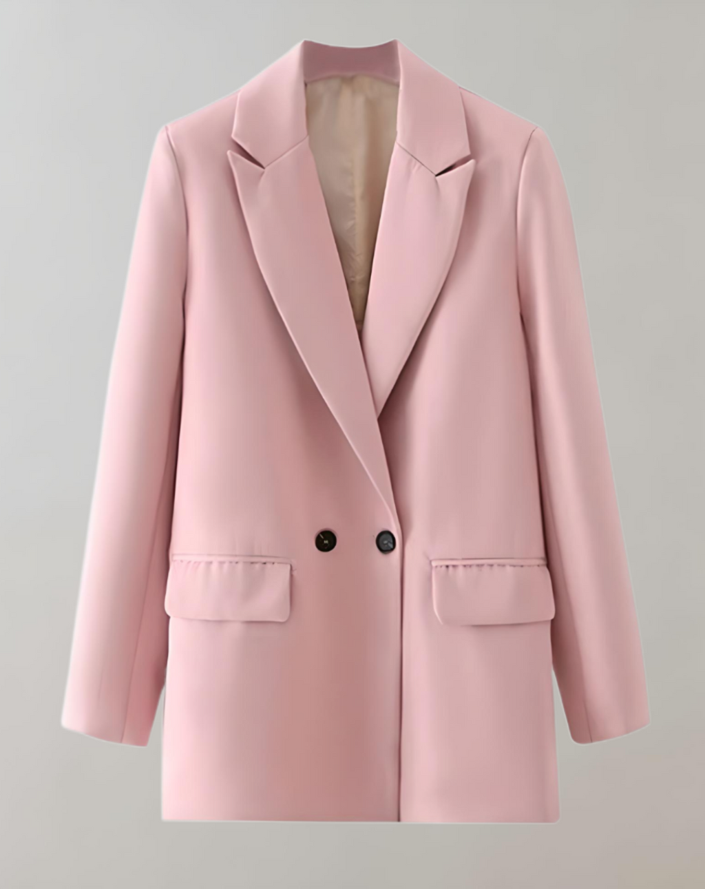 GR | Comfortable solid color formal plus size collar blazer
