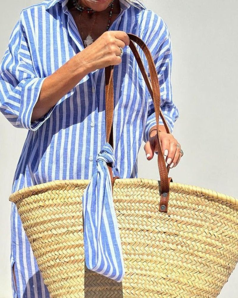 GR | Elegant striped shirt dress