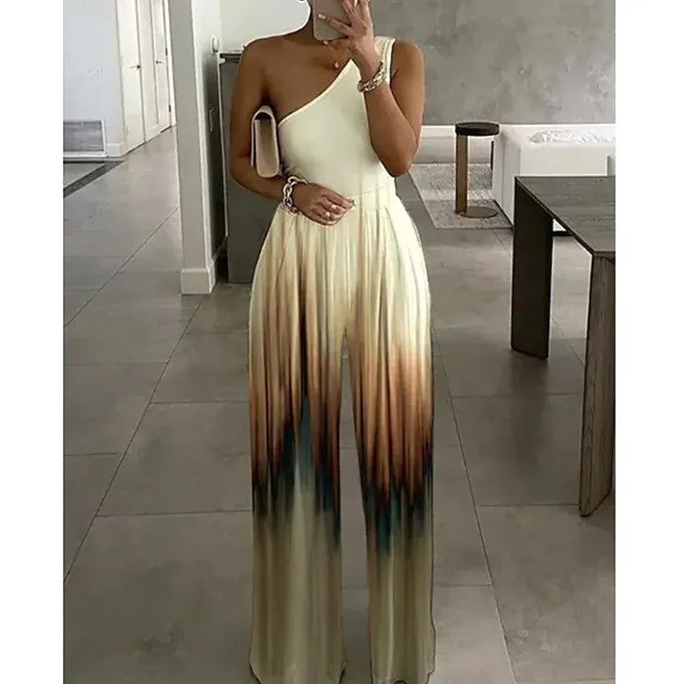 GR | Ein Schulter Ärmelloses Kleid