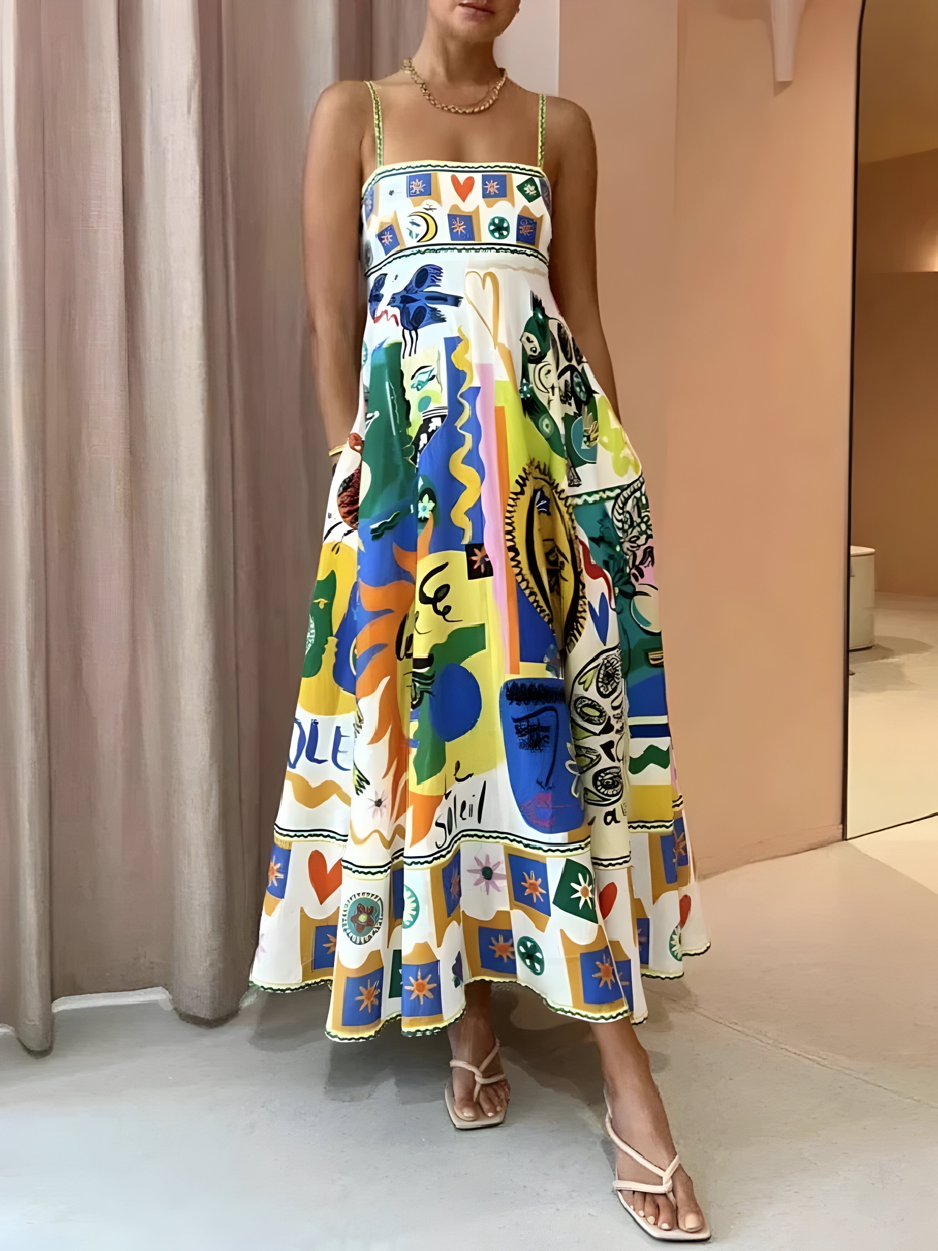 GR | Vibrant linen summer dress