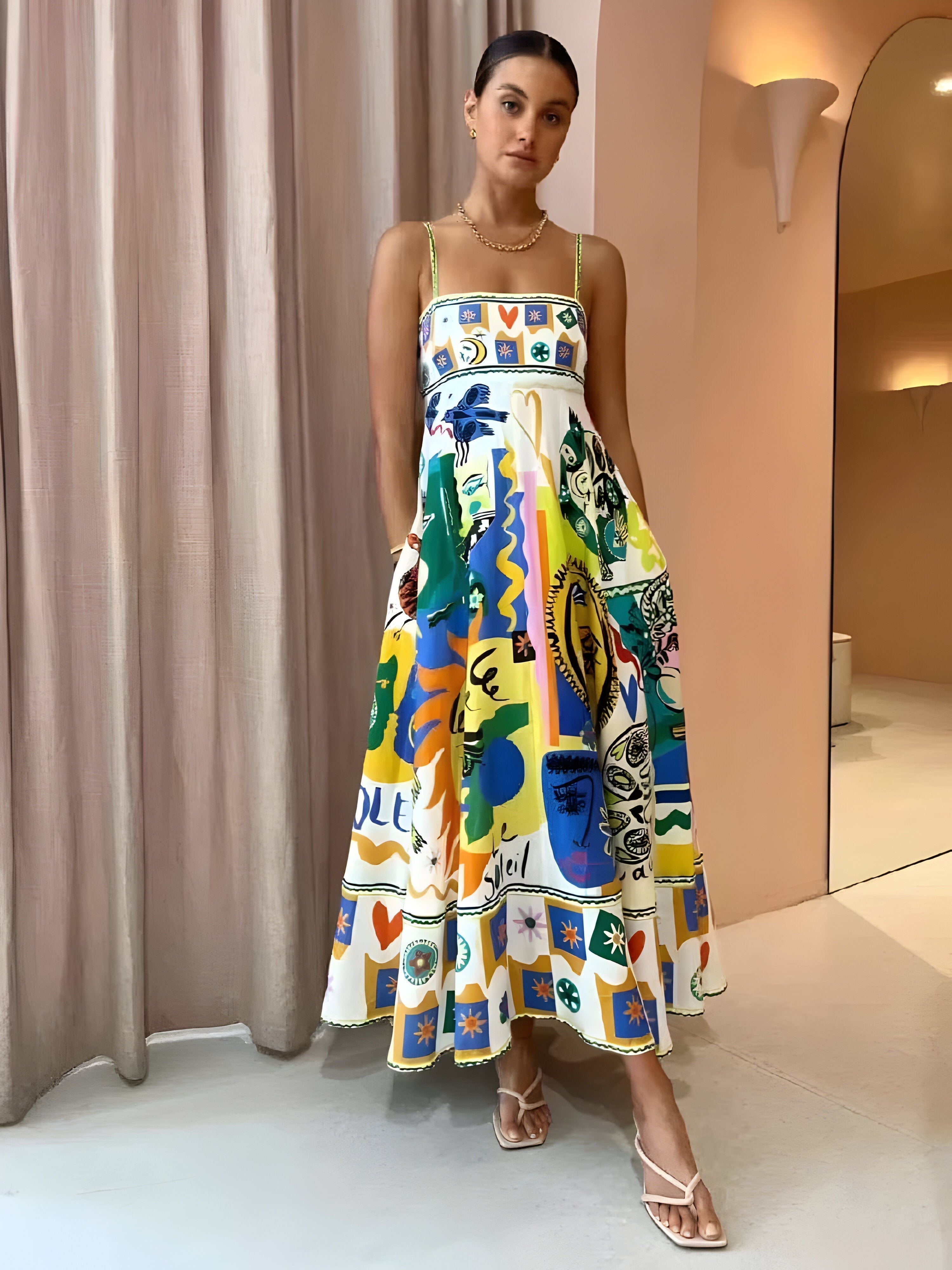 GR | Vibrant linen summer dress
