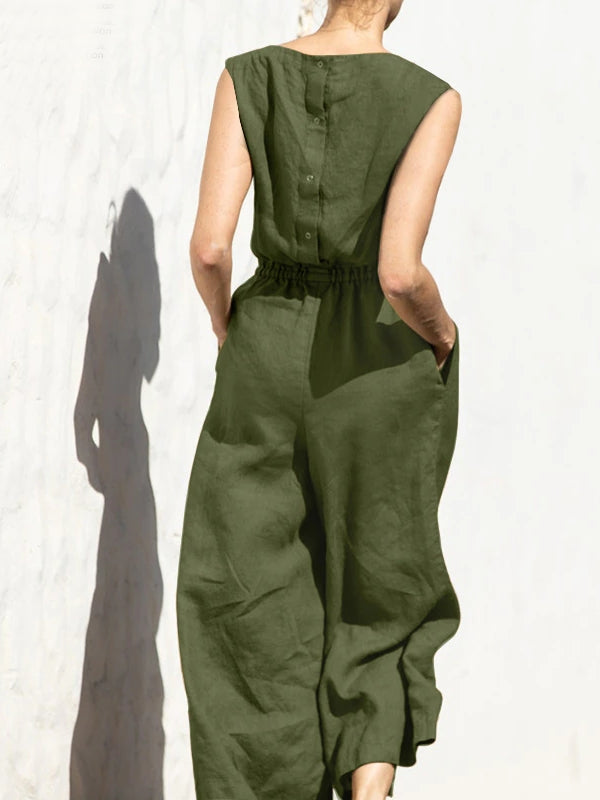 GR | Women's Army Green Summer Office Work Overalls