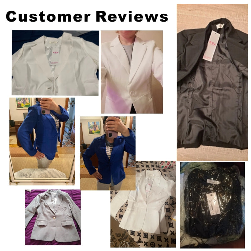 GR | Black blazer for women, office jacket, suit jacket with pockets