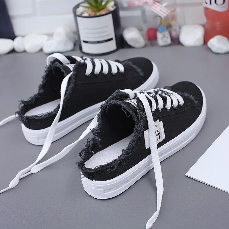 GR | Women's Fabric Shoes Flat Sole Boots