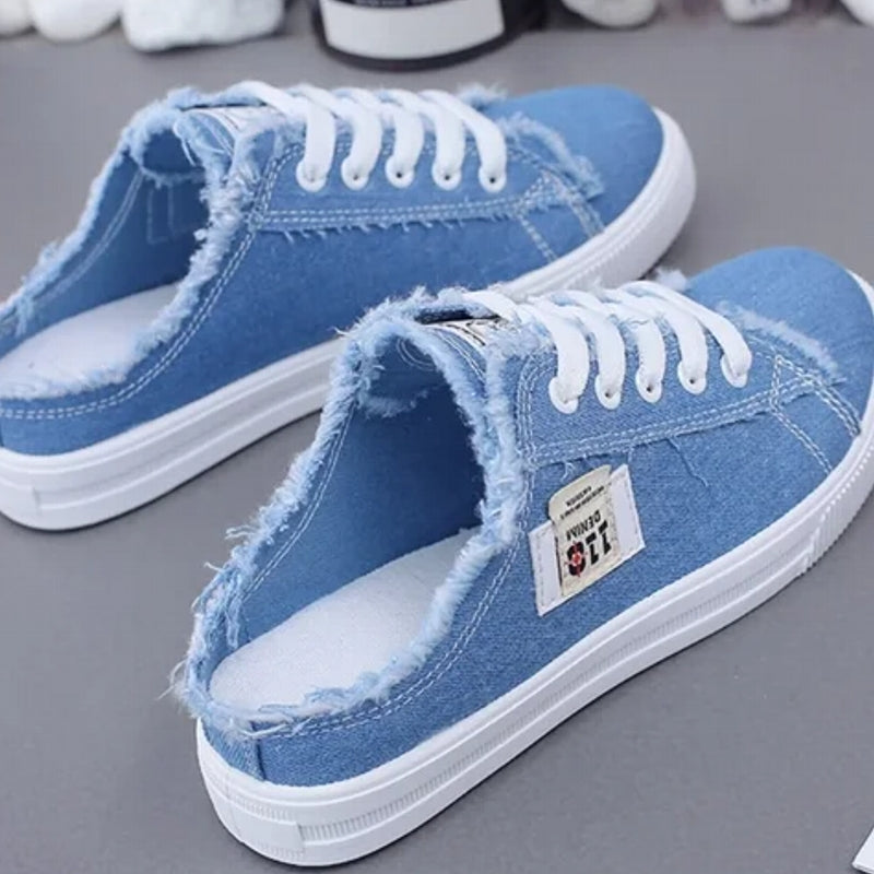 GR | Women's Fabric Shoes Flat Sole Boots