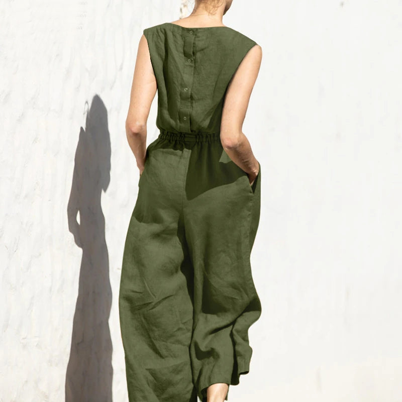 GR | Women's Army Green Summer Office Work Overalls