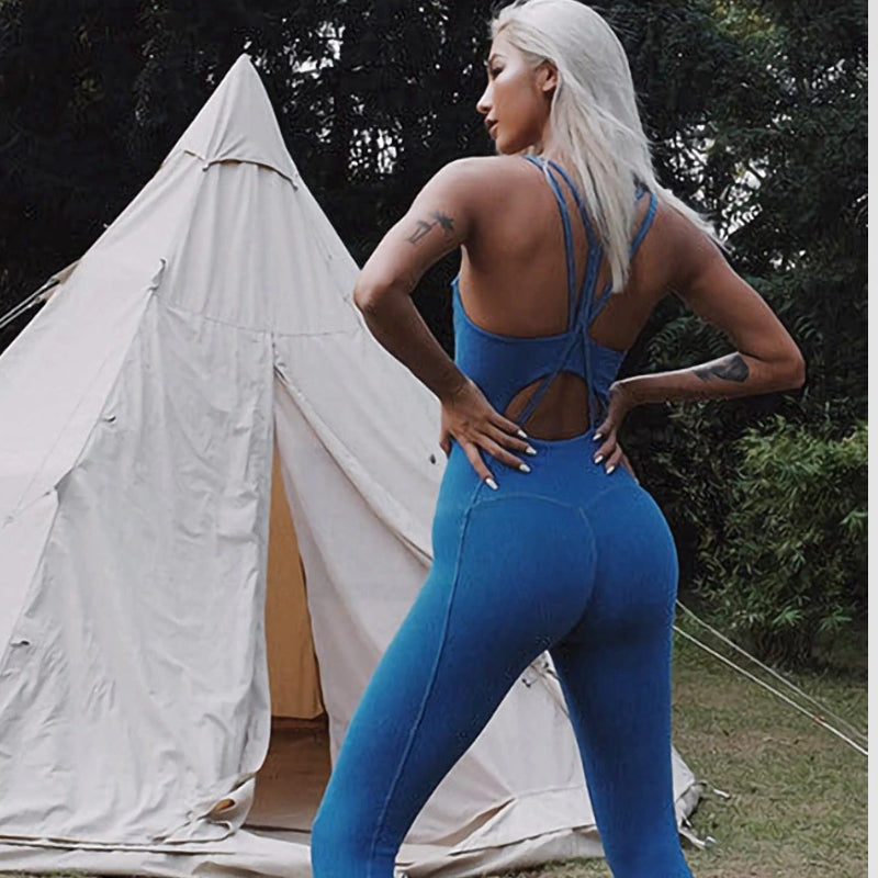 GR | Yoga Sporty One-Piece Bodysuits Fitness Training Clothing