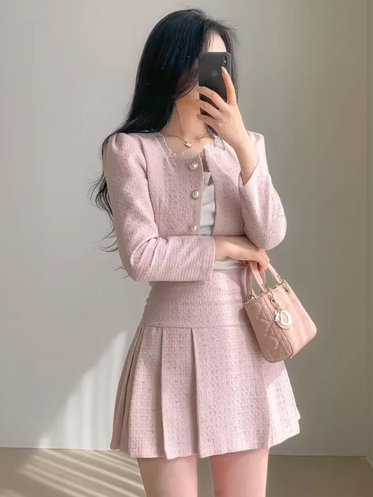 GR | Slim Women's High Waist Mini Skirt Sets