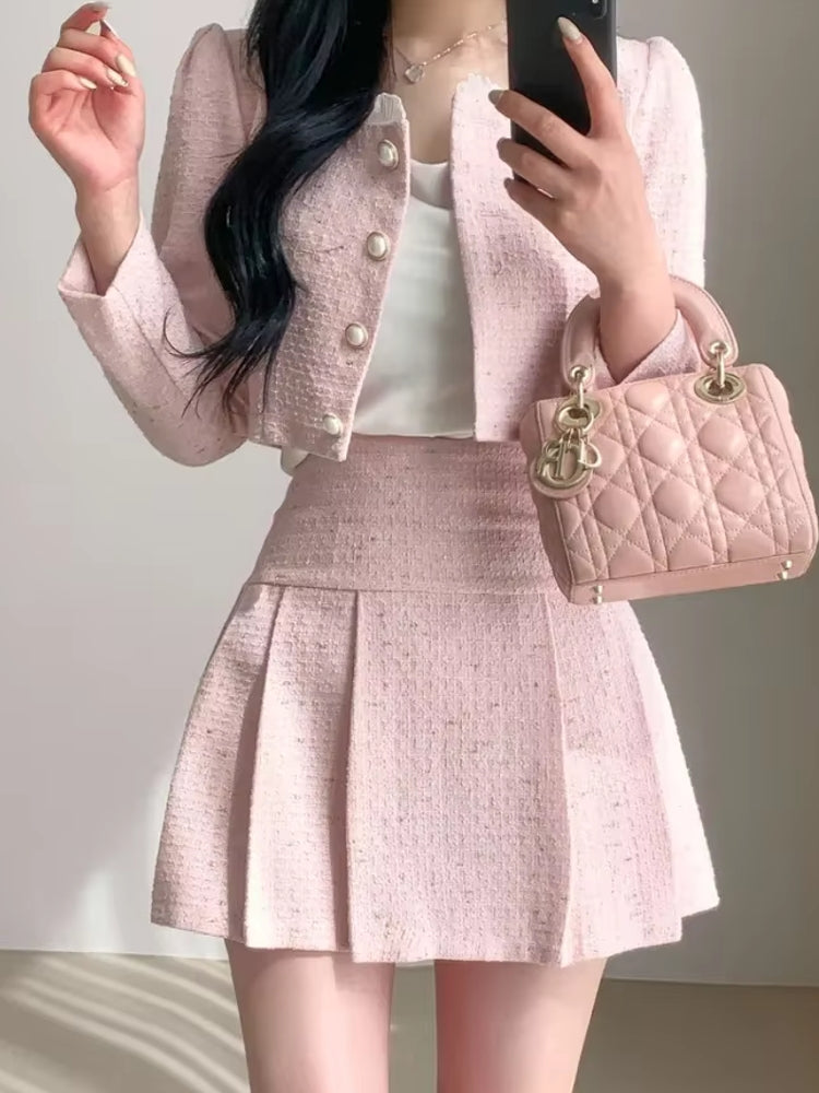 GR | Slim Women's High Waist Mini Skirt Sets