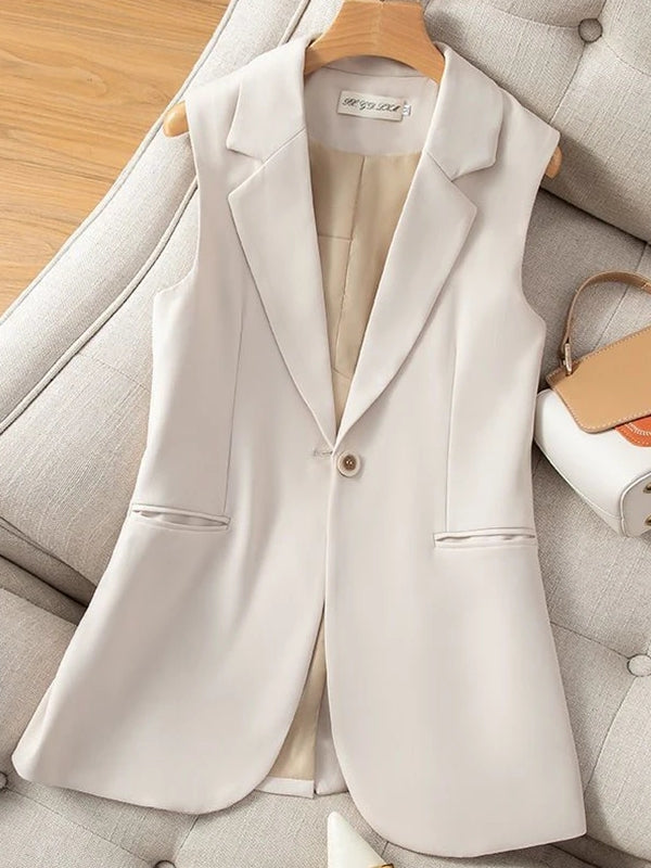 GR | Damen Weste Jacke Ärmellose Blazer