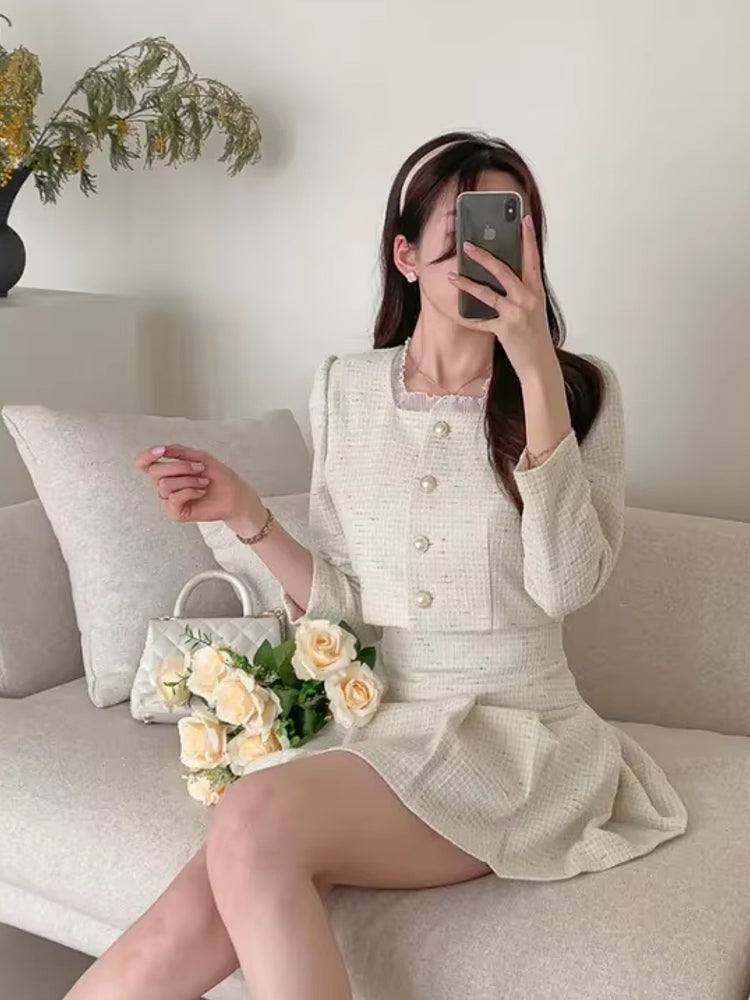 GR | Slim Women's High Waist Mini Skirt Sets