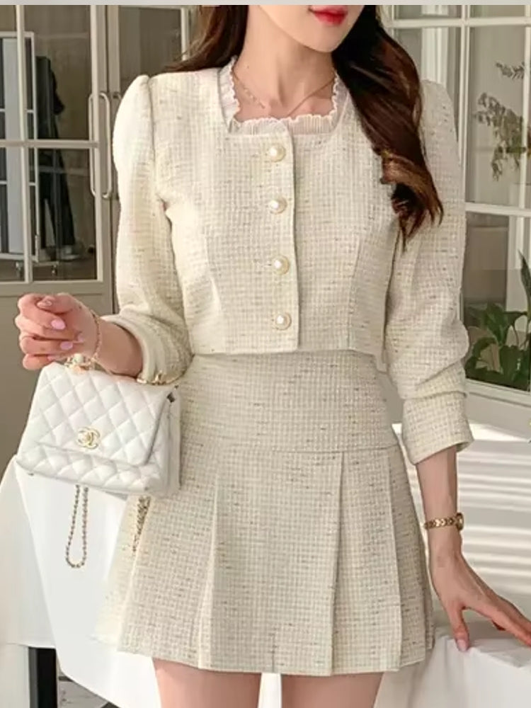 GR | Slim Women's High Waist Mini Skirt Sets