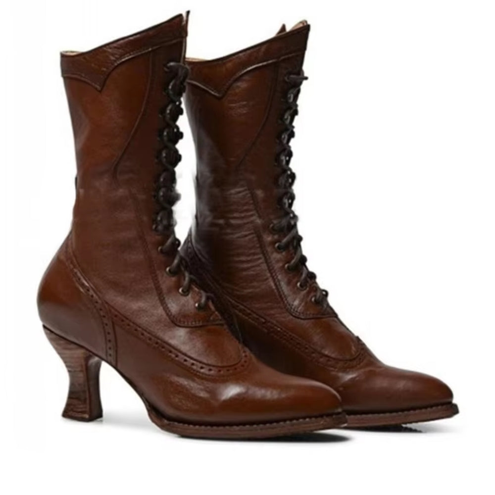 GR | Retro Knight Boots for Women Cosplay High Heels