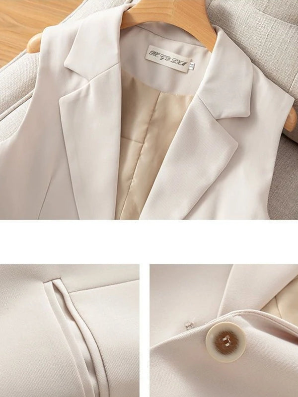 GR | Damen Weste Jacke Ärmellose Blazer