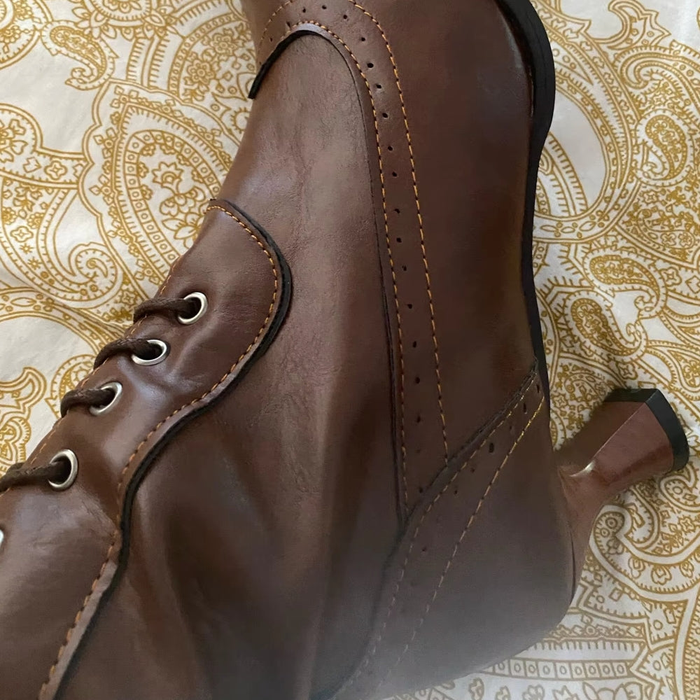 GR | Retro Knight Boots for Women Cosplay High Heels