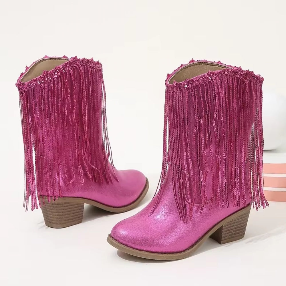 GR | Tupsut Pink Elegant Britannia Princess Kids Boots