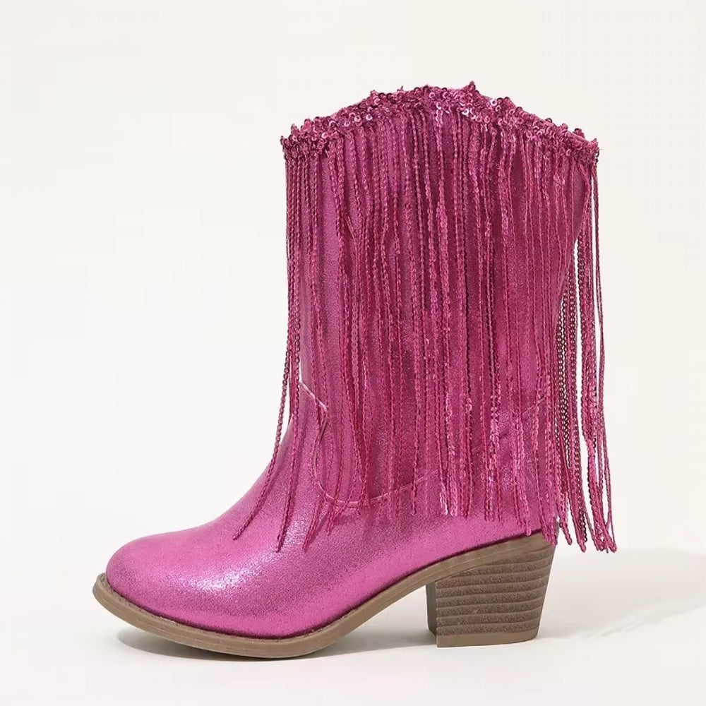 GR | Tupsut Pink Elegant Britannia Princess Kids Boots