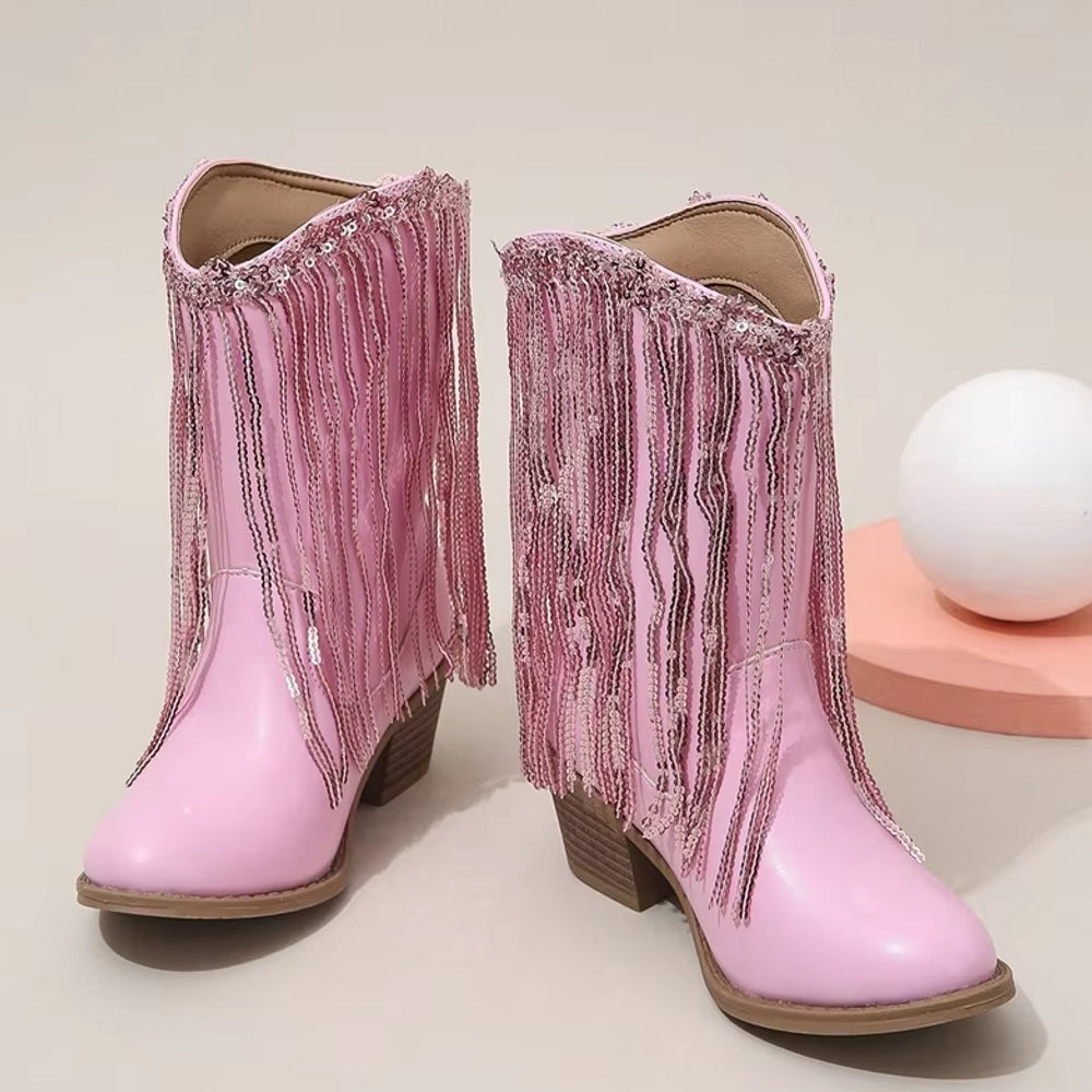 GR | Tupsut Pink Elegant Britannia Princess Kids Boots