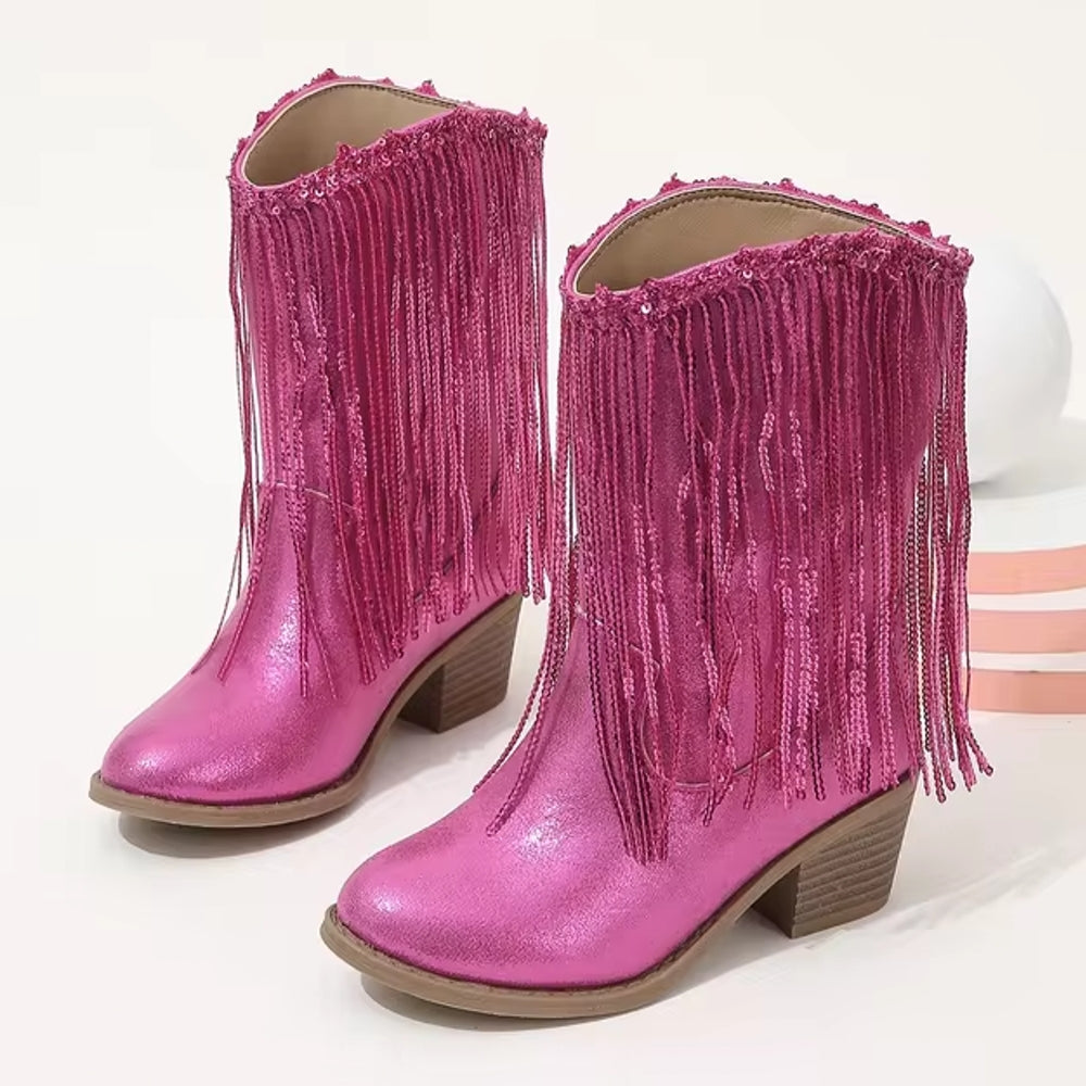 GR | Tupsut Pink Elegant Britannia Princess Kids Boots