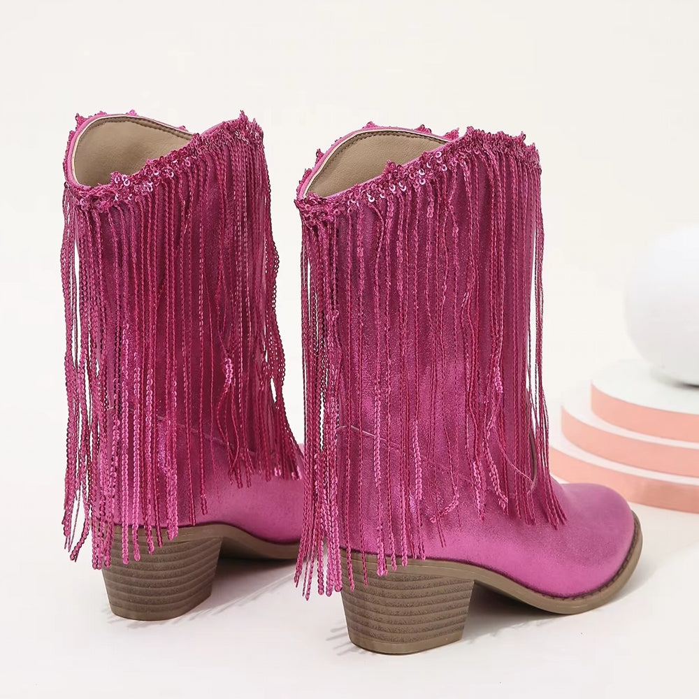 GR | Tupsut Pink Elegant Britannia Princess Kids Boots