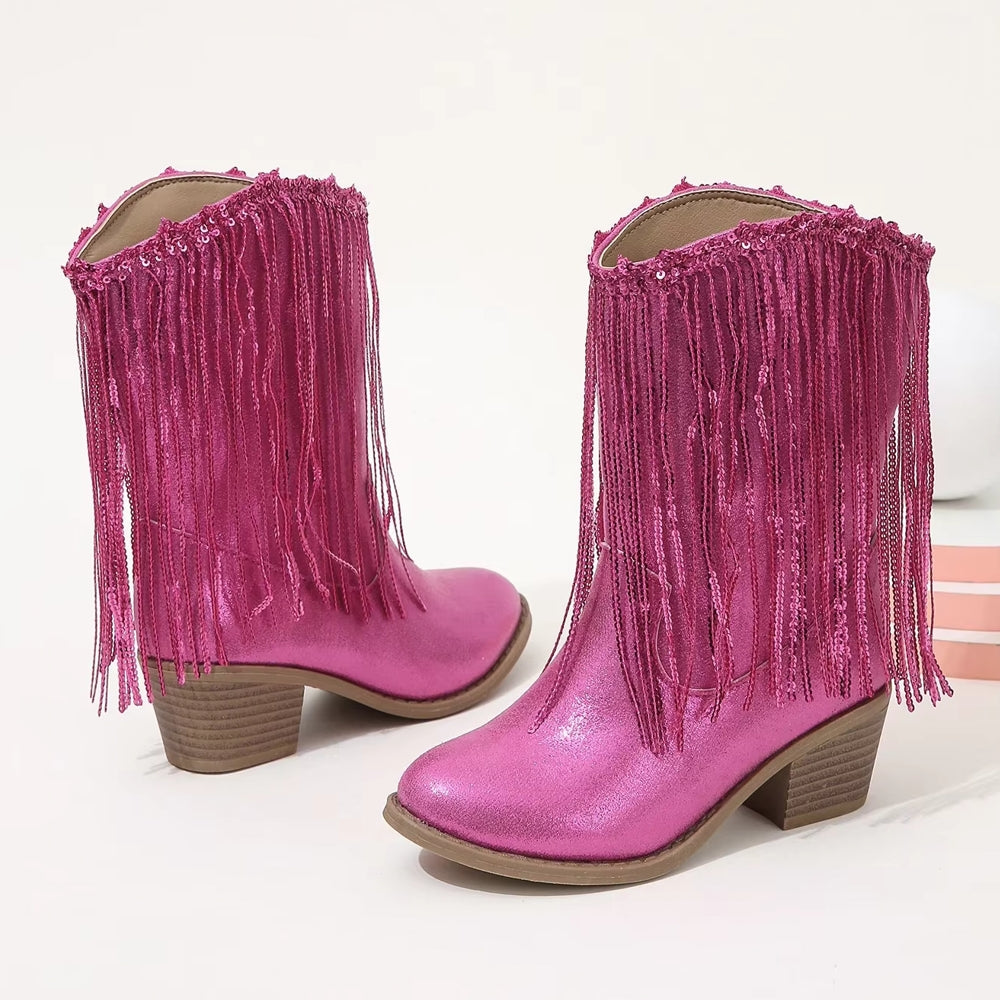 GR | Tupsut Pink Elegant Britannia Princess Kids Boots