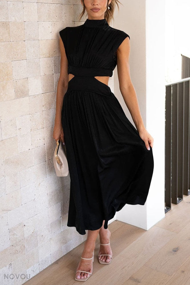 Midikleid mit Ausschnitt