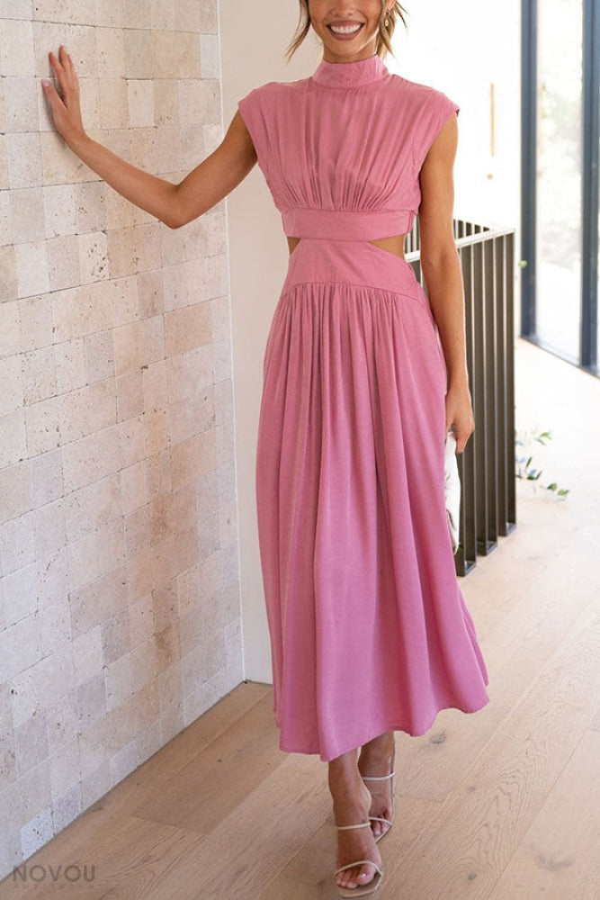 Midikleid mit Ausschnitt