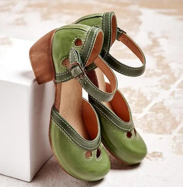 GR | Comfortable Low Heel Sandals