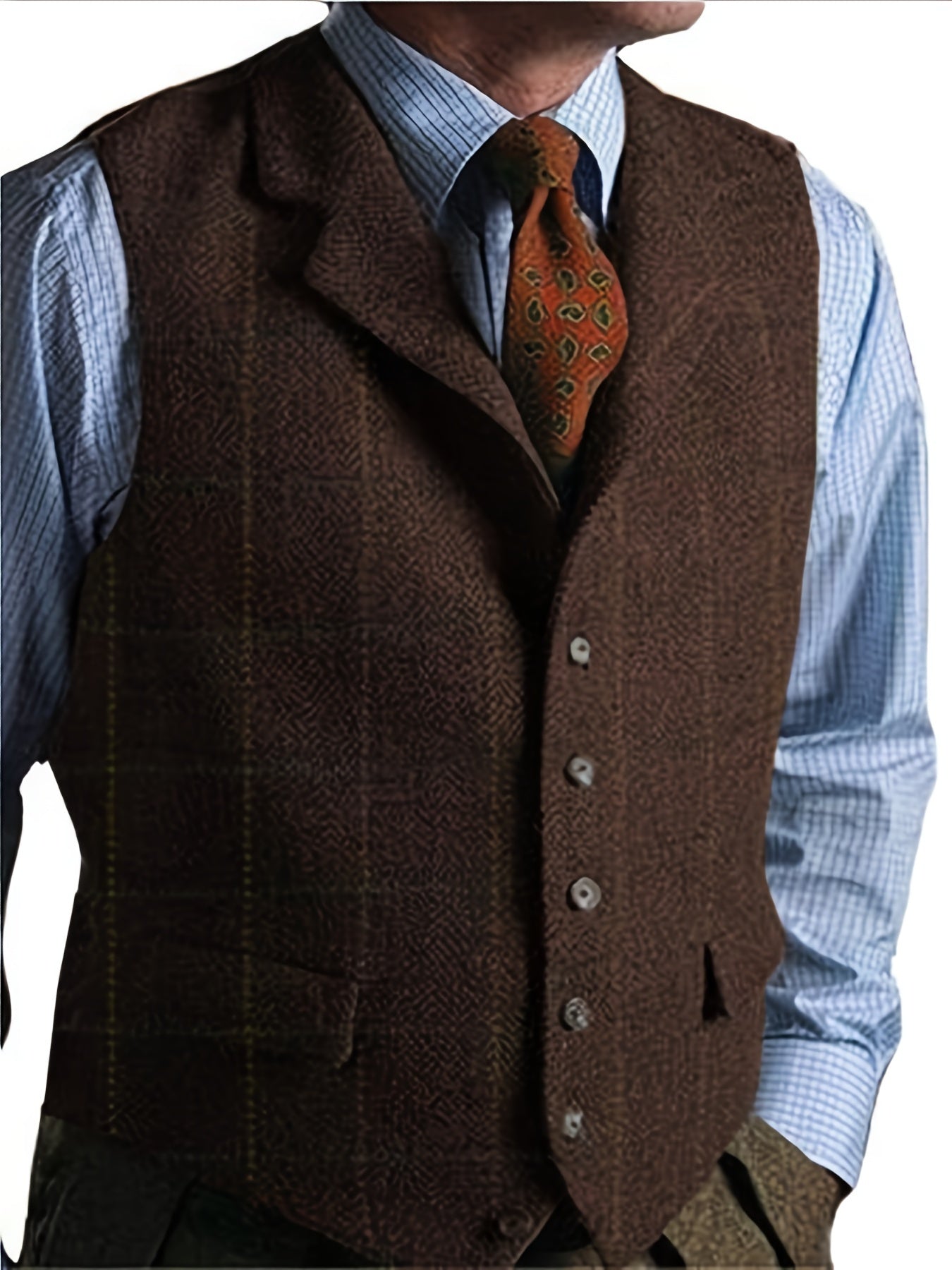 GR | Checkered wool vest