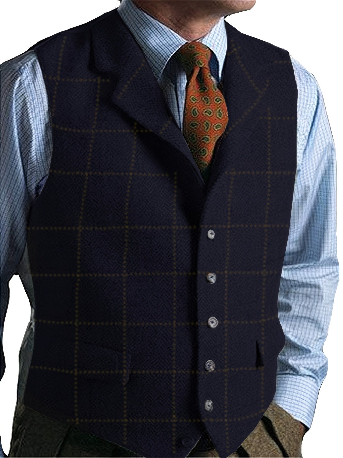 GR | Checkered wool vest