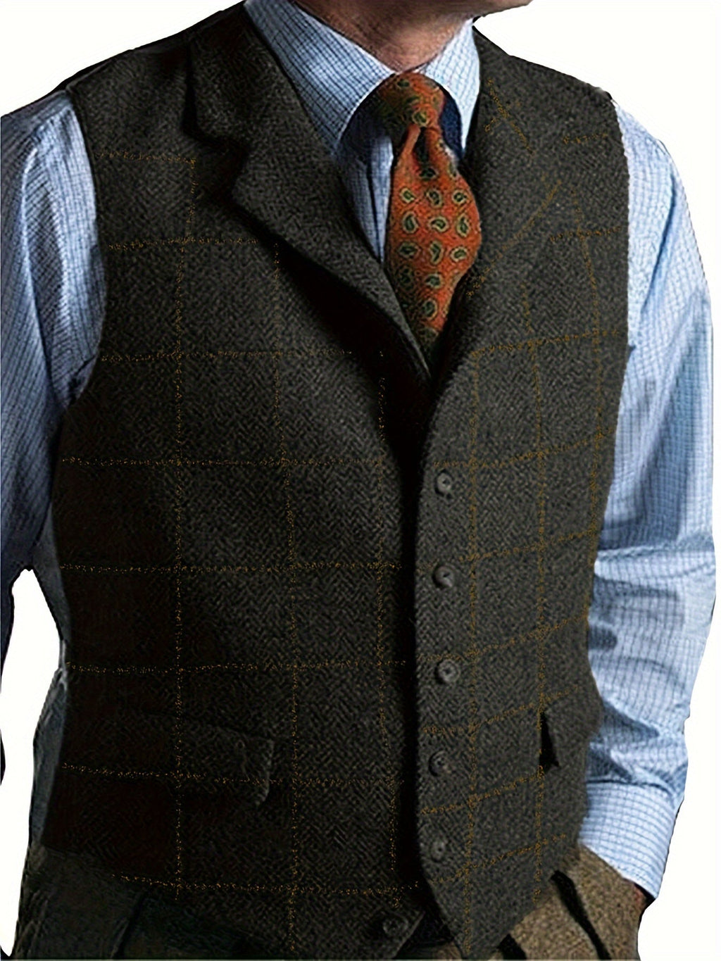 GR | Checkered wool vest